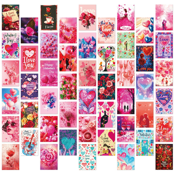 Valentinovo graffiti naljepnice – 50 komada za telefone, prijenosna računala, bilježnice, skejtbordove, hladnjake, kufere, električna vozila i gitare • sladak stil • tiskano