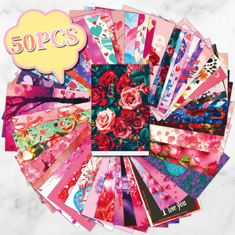 Valentinovo graffiti naljepnice – 50 komada za telefone, prijenosna računala, bilježnice, skejtbordove, hladnjake, kufere, električna vozila i gitare • sladak stil • tiskano