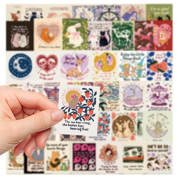 Set naljepnica: 50 vodootpornih naljepnica, tiskano od Chen shuo, u slatkom stilu, za bilježnice, kovčege i gitare.