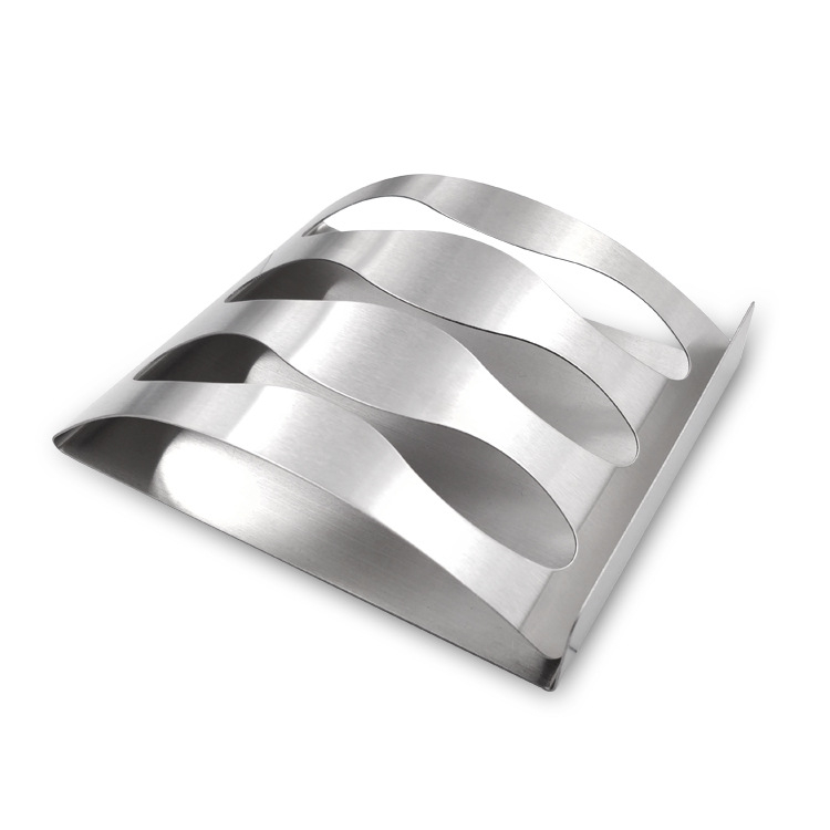 Držač četkica za zube, od nehrđajućeg čelika, s ljepljivim montažom i tri otvora