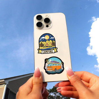 Dekorativne naljepnice: 100 retro karikatura u kamping stilu za gitare, bilježnice i koferе (Brand: Yihe; Samoljepljive: Da; Stil: Slatko; Ispis)