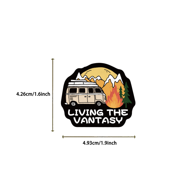 Dekorativne naljepnice: 100 retro karikatura u kamping stilu za gitare, bilježnice i koferе (Brand: Yihe; Samoljepljive: Da; Stil: Slatko; Ispis)