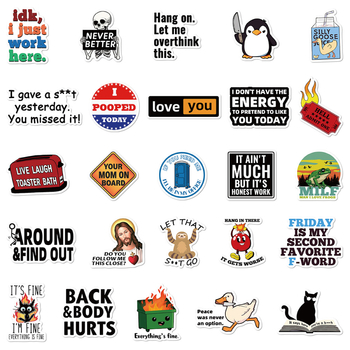 Lanxihaibao set od 50 karikaturnih graffiti naljepnica za gitaru, bilježnicu i prtljagu – sladak stil, vodootporne, tiskane