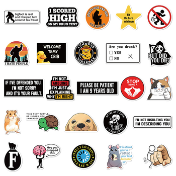 Lanxihaibao set od 50 karikaturnih graffiti naljepnica za gitaru, bilježnicu i prtljagu – sladak stil, vodootporne, tiskane