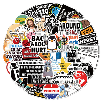 Lanxihaibao set od 50 karikaturnih graffiti naljepnica za gitaru, bilježnicu i prtljagu – sladak stil, vodootporne, tiskane