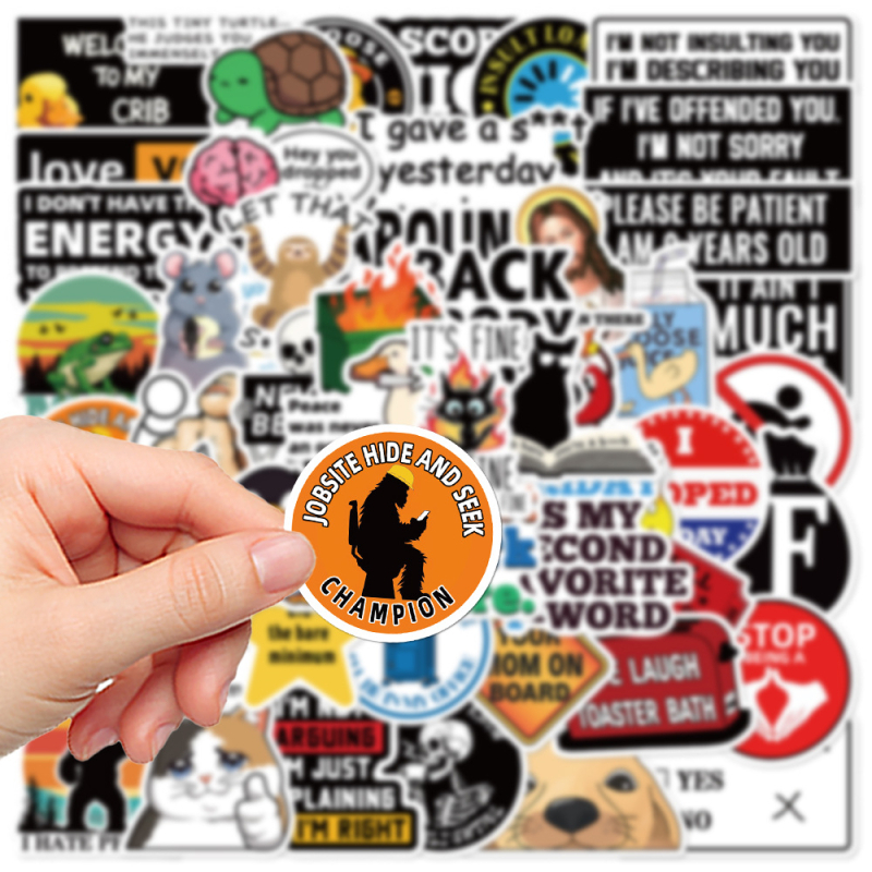 Lanxihaibao set od 50 karikaturnih graffiti naljepnica za gitaru, bilježnicu i prtljagu – sladak stil, vodootporne, tiskane