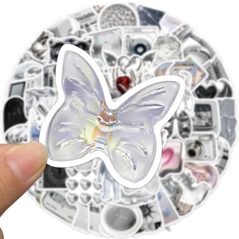 Set naljepnica Pick-up – retro grafiti naljepnice za prtljagu, gitaru i bilježnicu; ljepilo, tisak (Marka: Pick-up; Ljepilo: Da; IP ovlaštenje: Ne; Stil: Retro; Tehnika: Tisak)