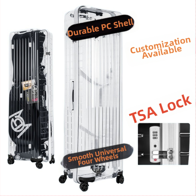 Golfová taška s pevným plášťom, kožené prevedenie, vodeodolná, TSA zámok, na palice a loptičky