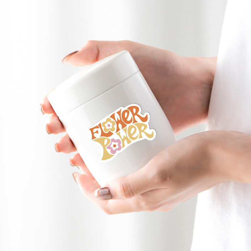 Set naljepnica za prtljagu, laptop i gitaru – samoljepljive, ispisane, Groovy Boho Hippie stil, 50 kom.