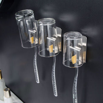 Držač četkice za zube od nehrđajućeg čelika 304, montaža bez bušenja, za djecu i odrasle električne četkice za zube