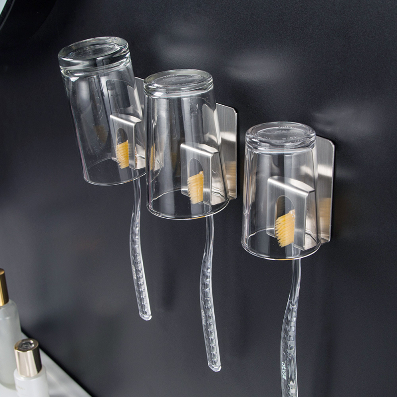 Držač četkice za zube od nehrđajućeg čelika 304, montaža bez bušenja, za djecu i odrasle električne četkice za zube