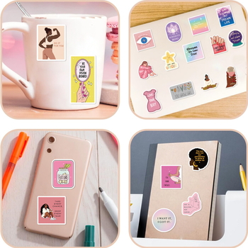 52-dijelni skup vodootpornih graffiti naljepnica za gitare, bilježnice i kofer – inspirativna vizija, DIY tiskanje, sladak stil