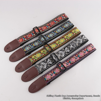 Poliester kaiš za gitaru – za ukulele, električnu gitaru i bas gitaru, vintage folk stil, crossbody dizajn