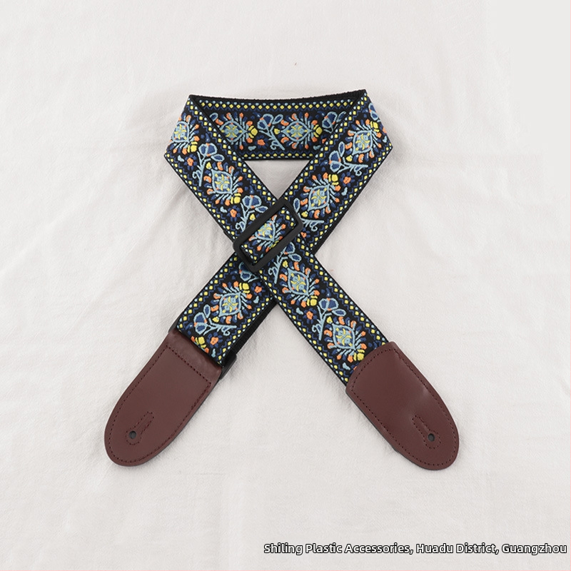 Poliester kaiš za gitaru – za ukulele, električnu gitaru i bas gitaru, vintage folk stil, crossbody dizajn