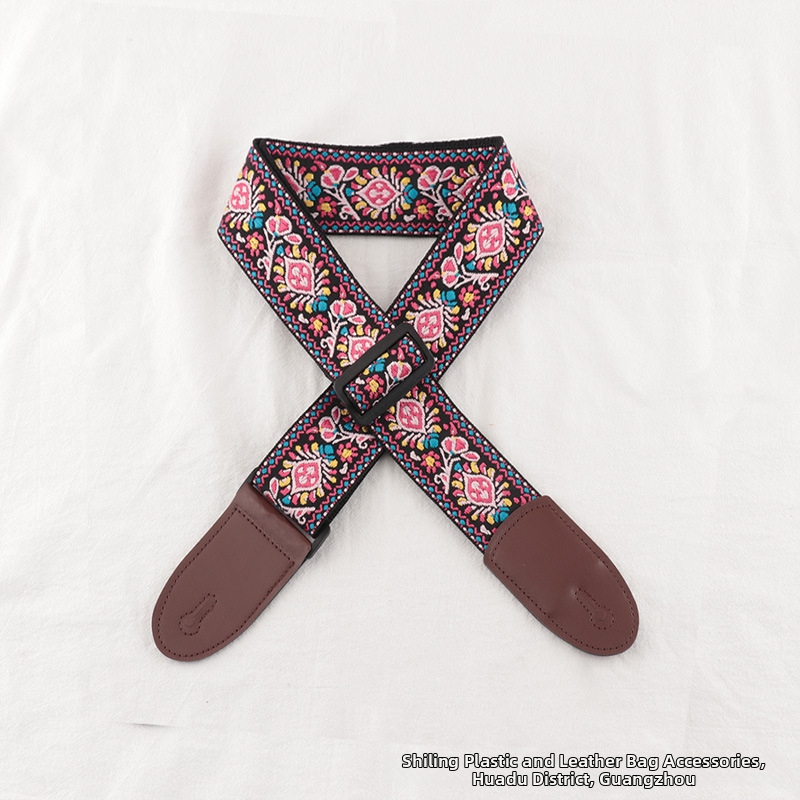 Poliester kaiš za gitaru – za ukulele, električnu gitaru i bas gitaru, vintage folk stil, crossbody dizajn