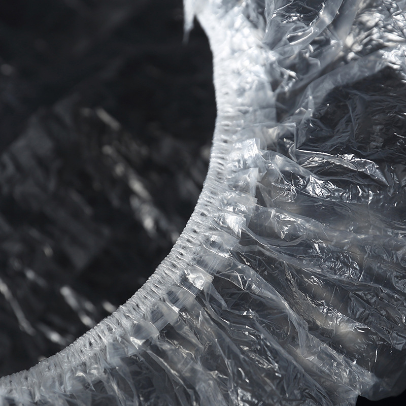 Qing Yimei egyszer használható zuhanysapka, PE anyag, logó nyomtatva, testreszabás elérhető, privát címke elérhető