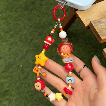 Pandantiv pentru husă de telefon, plastic/rășină, prelucrare semi-artizanală, formă de bijuterie pentru bagaje, stil unic, vară 2025