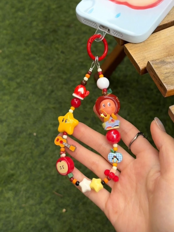 Pandantiv pentru husă de telefon, plastic/rășină, prelucrare semi-artizanală, formă de bijuterie pentru bagaje, stil unic, vară 2025