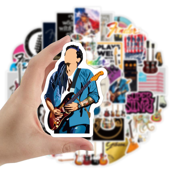 Love Guitar Series Graffiti naljepnice – 50 vodootpornih naljepnica za kufere, bilježnice, skutere, boce s vodom i hladnjake