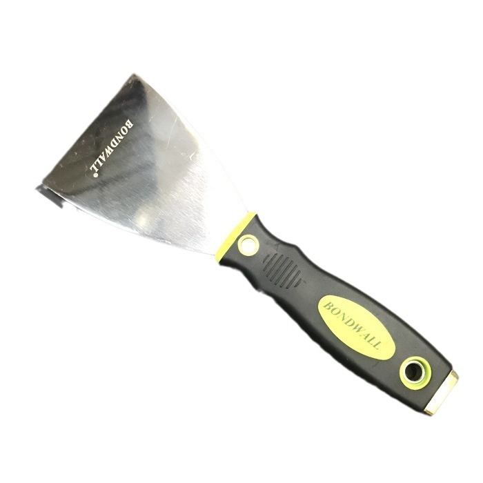 BONDWALL Rozsdamentes acélból készült, multifunkcionális vakoló kés kéttónusú markolattal, ideális vakoláshoz, díszítéshez és falazáshoz