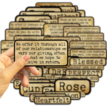 Set naljepnica – 50 komada američkih retro graffiti naljepnica s engleskim natpisima, za gitaru, bilježnicu i kofer, vodootporne, otisnuto