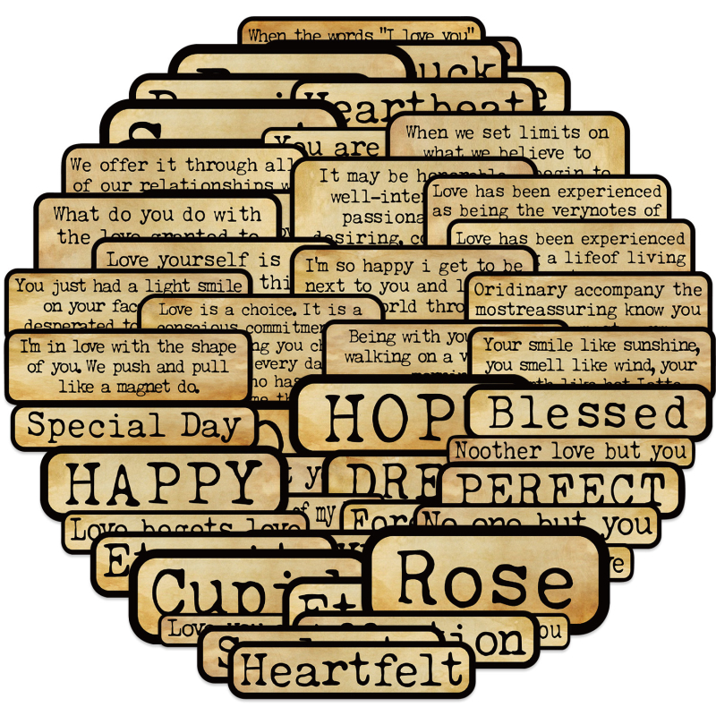 Set naljepnica – 50 komada američkih retro graffiti naljepnica s engleskim natpisima, za gitaru, bilježnicu i kofer, vodootporne, otisnuto