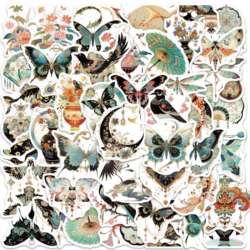 Set naljepnica, 50 komada, vodootporne, ljepive, retro grafiti dizajn, tisak - Pick-up