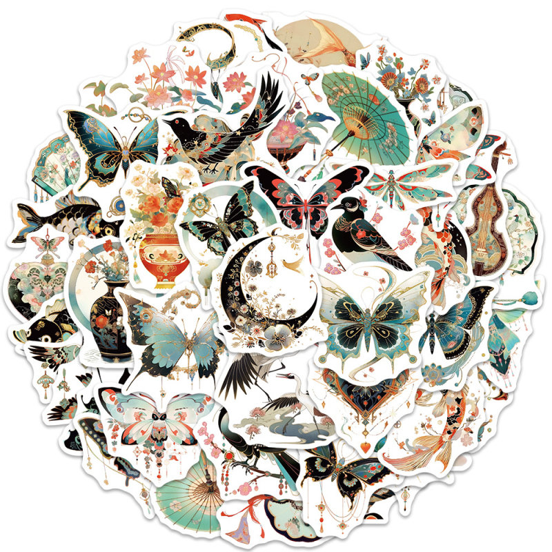 Set naljepnica, 50 komada, vodootporne, ljepive, retro grafiti dizajn, tisak - Pick-up