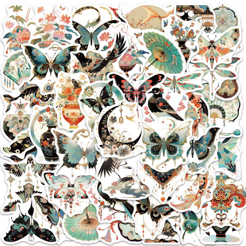 Set naljepnica, 50 komada, vodootporne, ljepive, retro grafiti dizajn, tisak - Pick-up