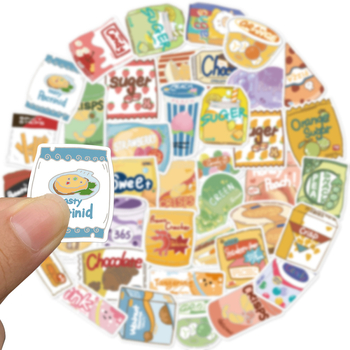 40-komplet graffiti naljepnica s cartoon snack motivima za dekoriranje gitara i kofera – DIY vodootporne naljepnice, tisak, brend Pick-up, samoljepljive, nordijski stil