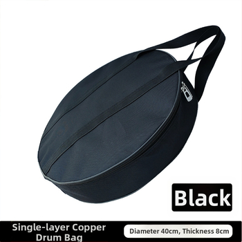 Torba za gong, jednoslojna Oxford tkanina, promjer 40 cm, debljina 8 cm, ručka za nošenje, vodootporna tkanina, crna
