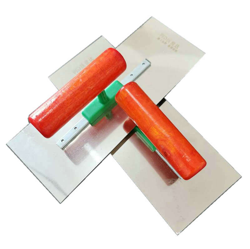 Vakolat spatula fából készült fogantyúval, rozsdamentes acél pengével, csúszásmentes markolattal, vakoláshoz és gletteléshez