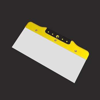 Rozsdamentes acél glettvas kettőszínű műanyag nyéllel gletteléshez és falak tisztításához — Márka: Prester; Eredet: Yongkang