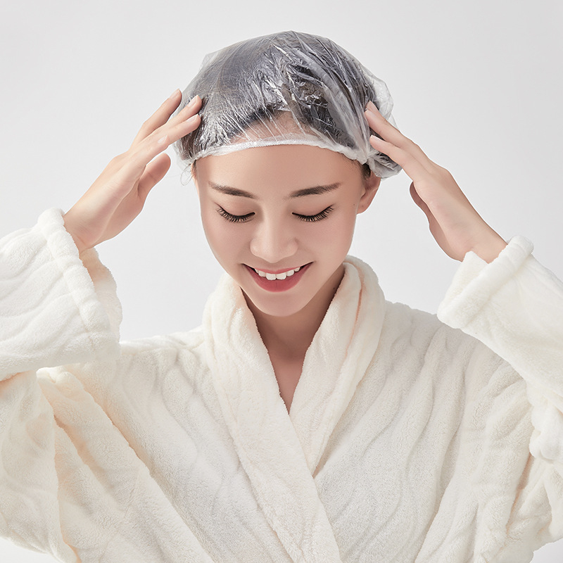 Egyszer használatos PE fürdősapka általános használatra – logó nélkül, testreszabás nélkül