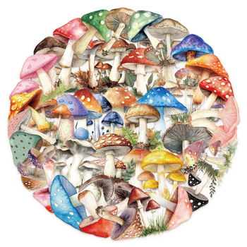 Naljepnice s gljivama, 50 komada, PET materijal, za bilježnice, prijenosna računala, prtljagu, stolna računala i gitare, tiskano izdanje