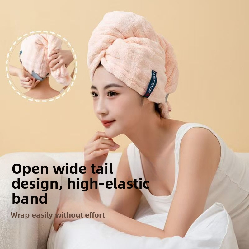 Korall plüss hajszárító sapka, egy darabos dizájn, 150D, 120–139 g