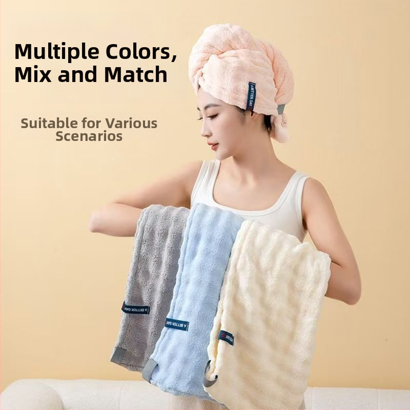 Korall plüss hajszárító sapka, egy darabos dizájn, 150D, 120–139 g