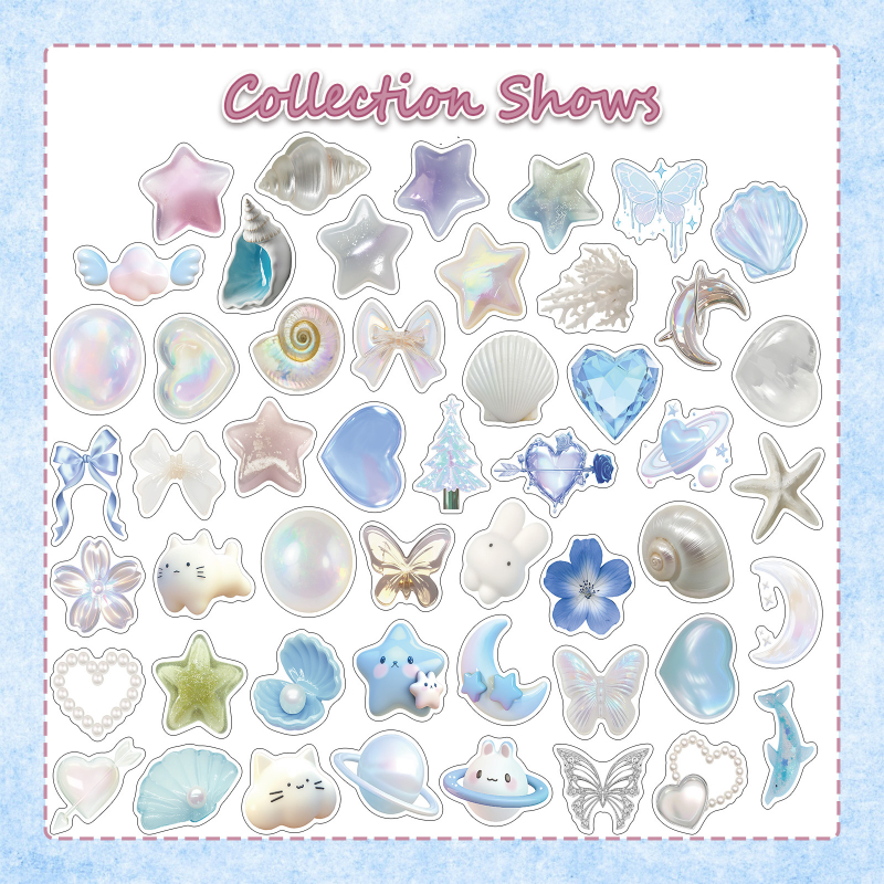 DIY graffiti naljepnice set — 50 kom, vodootporne, cartoon stil, PVC+papir, prilagodljivo