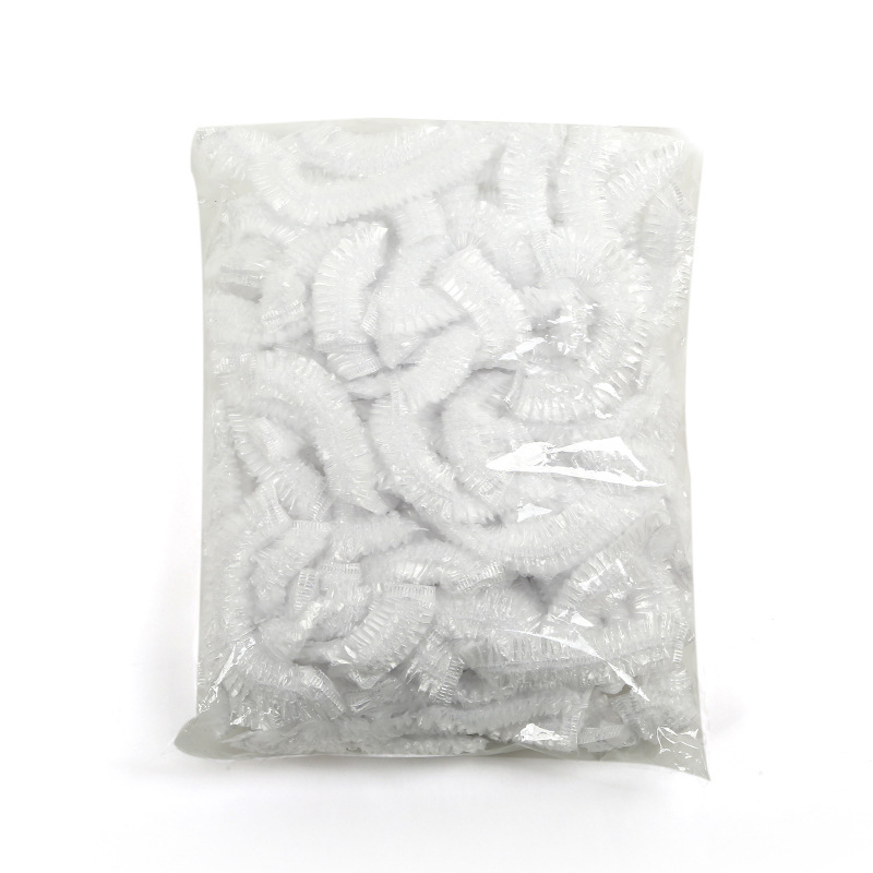 Egyszer használatos zuhanysapka felnőtteknek, vastagított PE hajkezelő sapka festéshez, vízálló, egyszer használatos