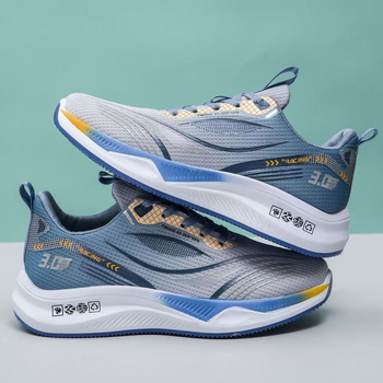 Férfi mindennapi futócipők, lélegző hálófelsővel, fűzőkkel, EVA talpbetéttel, gumitalppal