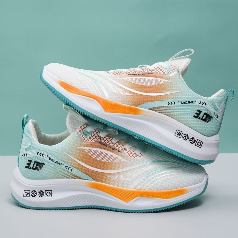 Férfi mindennapi futócipők, lélegző hálófelsővel, fűzőkkel, EVA talpbetéttel, gumitalppal