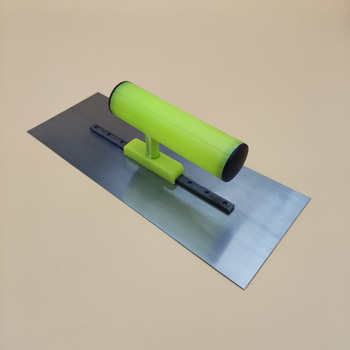 Hosszított nyeletű glettelő, glettkanál és festőkaparó, fém penge