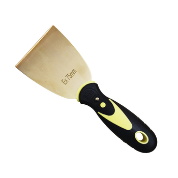 Rozsdametélő kés alumínium-bronzból és berillium-bronzból, alkalmas gyúlékony környezetekhez, tömege 0,2 kg, modell 25*200-150*250.