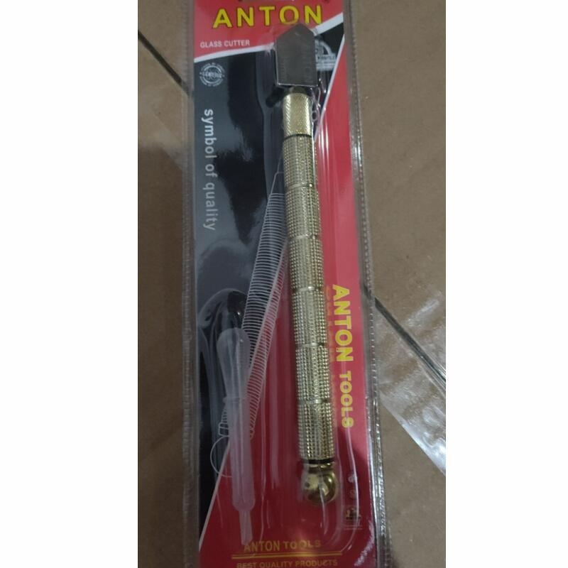 ANTON Ρολό μαχαίρι για γυαλί και κεραμικά πλακίδια, λεπίδα από βολφραμωμένο ατσάλι, λαβή από ατσάλι, πάχος κοπής 2-10