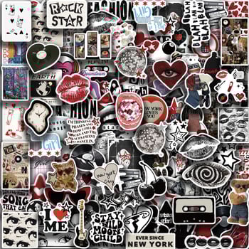 Set od 100 naljepnica Y2K Downtown Girls, vodootporne, samoljepljive, tiskani dizajn za gitaru, bilježnicu i prtljagu — sladak stil
