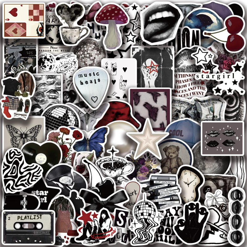 Set od 100 naljepnica Y2K Downtown Girls, vodootporne, samoljepljive, tiskani dizajn za gitaru, bilježnicu i prtljagu — sladak stil
