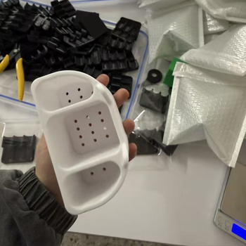 Suport pentru periuțe de dinți cu temă pisică, drenaj cu 3 compartimente, organizator de baie de birou