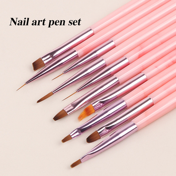 Set četkica za manikuru s malom okruglom vrhom i velikim kvadrato-okruglim vrhom — domaća marka, četkice za nokte