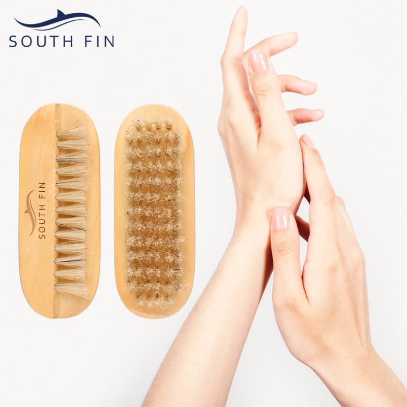 Četkica za čišćenje noktiju s drvenom drškom i dlakom divljači — Blue ZOO, podrijetlo Zhejiang, 30 g, alati za nokte