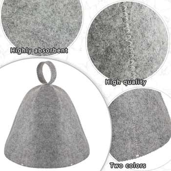 Filc kapa za saunu – opća uporaba; materijal: filc; šifra proizvoda: 0207; težina: 45 g; stil: jedinstven